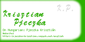krisztian pjeczka business card